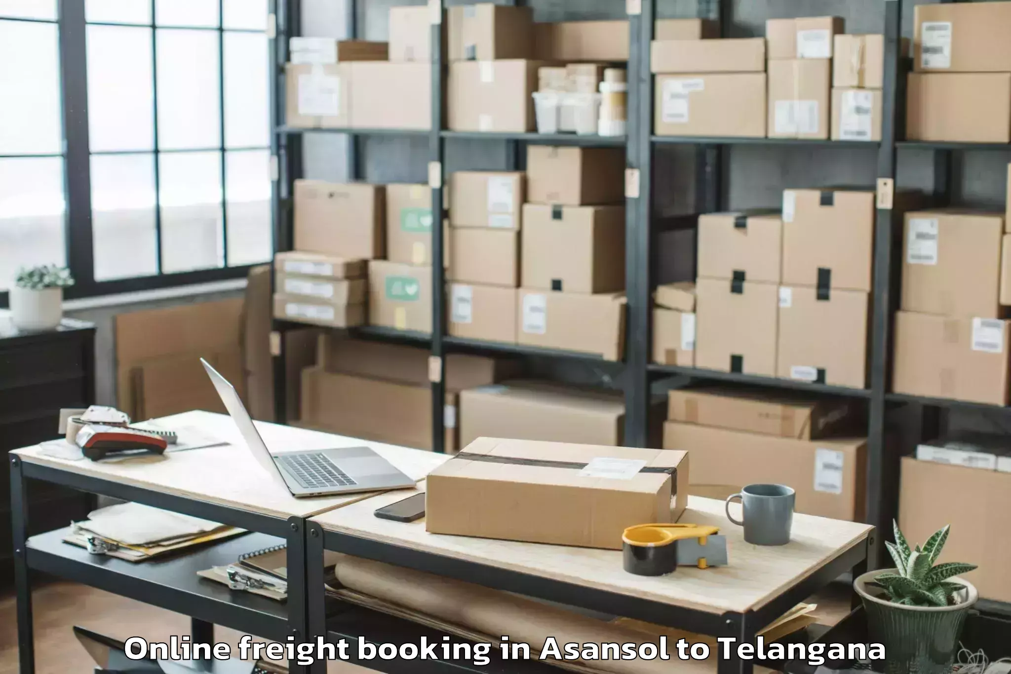 Book Asansol to Bellampalle Online Freight Booking